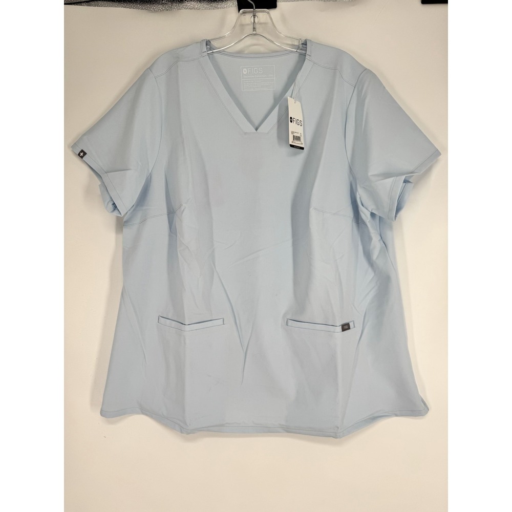 FIGS‎ Technical Collection Casma Three Pocket Scrub Top Womens 3XL Open Skies